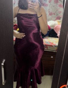 Purple Satin Dress