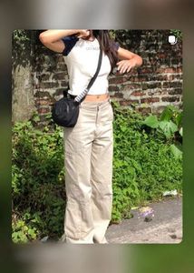 Trendy Beige Cargo Pants SALE‼️