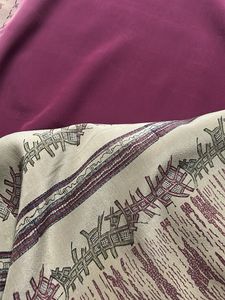 Elegant Burgundy Saree with Ethnic Border