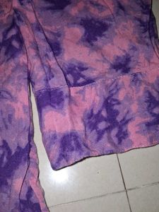 Pink &amp; Purple Tie-Dye Kurta