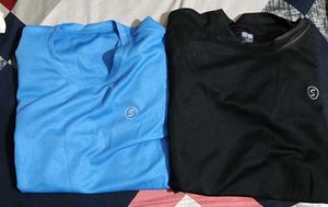 Men's Blue Long Sleeve Athletic T-Shirt