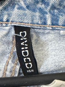Light Wash Ripped Wide Leg Jeans