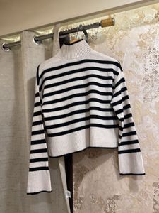Striped Turtleneck Sweater