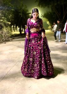 Elegant Purple Lehenga Choli Set