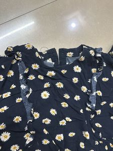 Flared Navy Blue Top