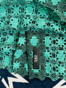 ZARA TEXTURED CROCHET SHIRT