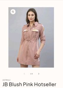 Chic Blush Pink Utility Dress