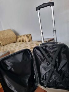 Durable Grey Rolling Suitcase