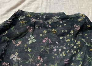 Floral Mesh Crop Top