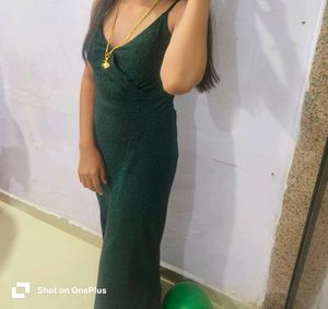 Sparkling Green Maxi Dress
