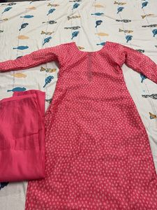 Pink Printed Kurta and Pants Set