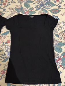 2 Black Square Neck Top