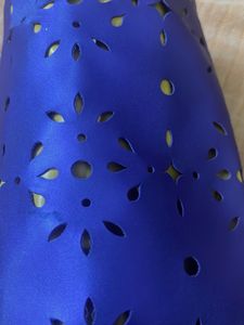 Stylish Blue Laser Cut Pouch