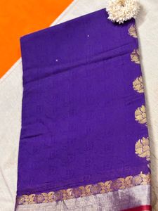 Elegant Purple &amp; Gold Banarasi Saree 💜