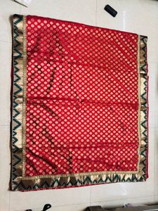 Elegant Red & Gold Banarasi Silk Saree