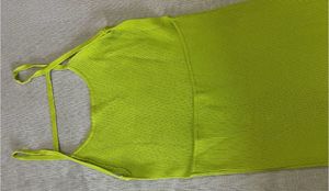 SHEIN Neon Green Ribbed Dress