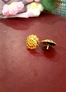 Intricate Gold Plated Floral Earrings
