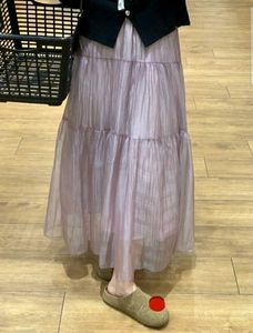 high mesh waisted slimming a line skirt