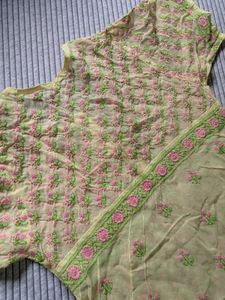 Embroidered Anarkali with Separate Lining kurta