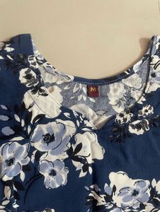 Chic Floral Print Peplum Top