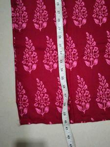 Maroon Printed Kurta