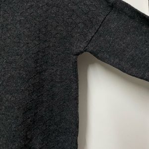 Classic Grey Textured Knit Sweater