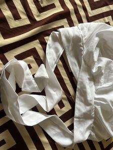 Chic White Ruched Crop Top