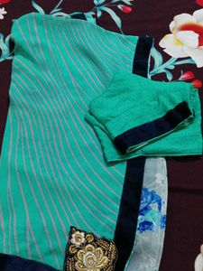 Beautiful Floral Print Saree