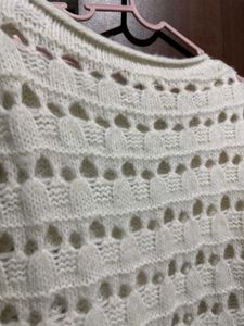 Cream knit sweater dress