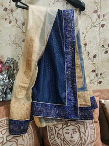 Women Swaroski Half Net Silk Saree