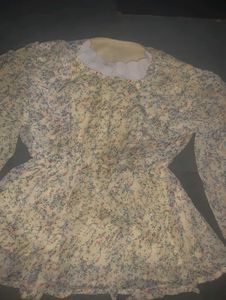 Floral Print Peplum Top