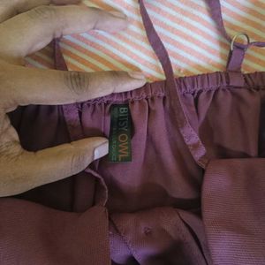 Plum Button-Up Camisole Top