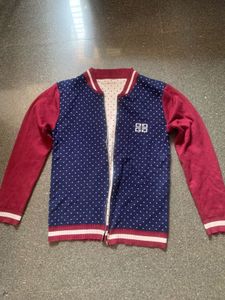 Stylish Blue Polka Dot Cardigan