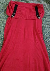 Chic Red Off-Shoulder Dress