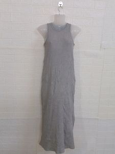 Grey Sleeveless Midi Dress