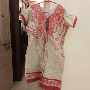 Heavy Embroidery Front Slit Kurta Set