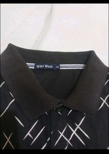 Men's Black Graphic 6xl Polo T-Shirt