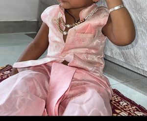 Indowastern Pink Ethnic Set for Boys