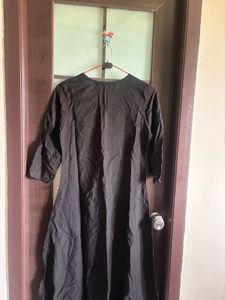 Elegant Black Kurta with Gold Embroidery