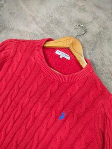 Us polo Cable Knit Crew Neck Sweater