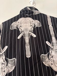 Elephant Print Long Sleeve Shirt
