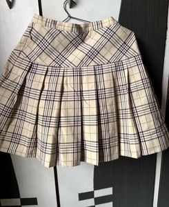 Plaid Pleated Mini Skirt