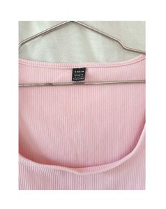 Pink Ribbed Long Sleeve Crop Top