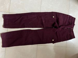 Burgundy Cargo Pants