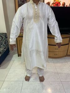 Designer Men’s White kurta 🤍