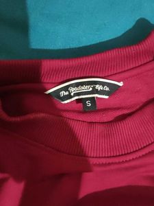 Maroon Graphic Print Sweatshirt