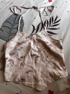 Cheongsam-style halter neck top
