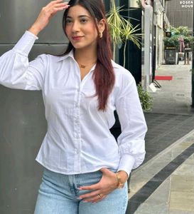 Classic white Button-Up Shirt