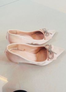 Cute Pink Bow Flats