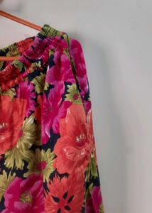 Bohemian Pure Cotton Floral Print Bermuda